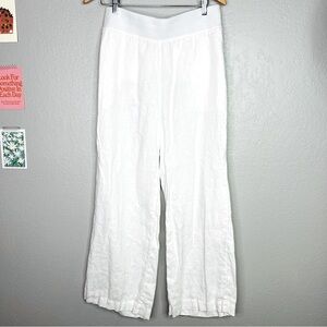 Soft Surroundings Aliso  Linen Pants white  sz L